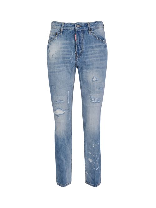 Jeans Teddy in denim lavaggio chiaro